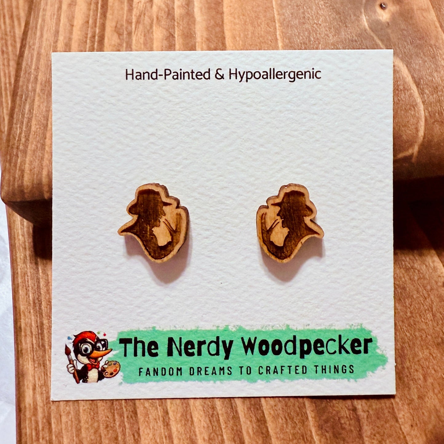 ELM STREET Horror Stud Earrings — Hand-Painted | Spooky Earrings | Creepy Jewelry | Scary Cosplay | Fandom Gift | Halloween Stocking Stuffers | Horror Fan Gift