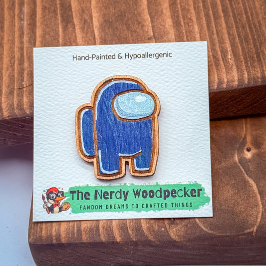 AMONG US Wood Pin — Hand-Painted | Fandom Flair | Backpack Pin | Jacket Pin | Nerdy Gift | Gamer Gift | Boyfriend Gift | Geek Gift | Anime Gift