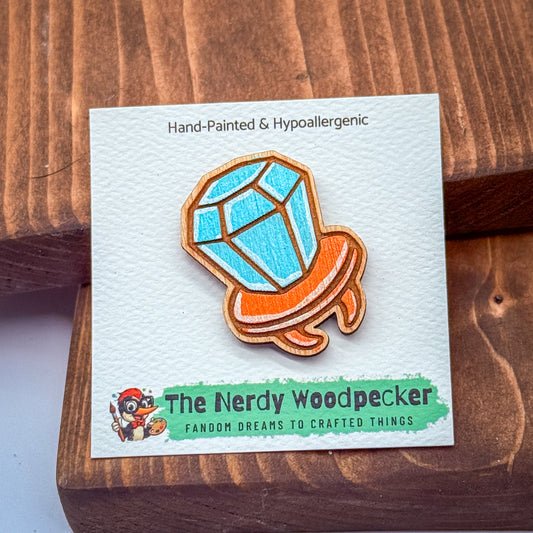 RING POP Wood Pin — Hand-Painted | Fandom Flair | Backpack Pin | Jacket Pin | Nerdy Gift | Gamer Gift | Geek Gift | Anime Gift | 90s