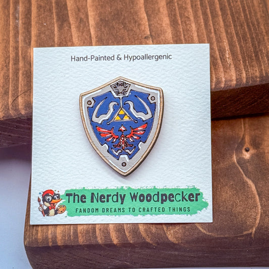THE LEGEND OF ZELDA Wood Pin — Hand-Painted | Fandom Flair | Backpack Pin | Jacket Pin | Nerdy Gift | Gamer Gift | Geek Gift | Anime Gift | Zelda Fans